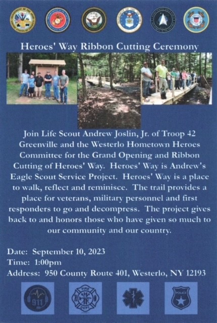 Heroes' Way Ribbon Cutting Ceremony - Town of Westerlo